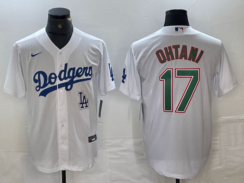 Men Los Angeles Dodgers #17 Ohtani White Nike Game MLB Jersey style 20
